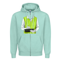 Seafoam border collie engineer Zipper Hoodie - RanaPortraitStore