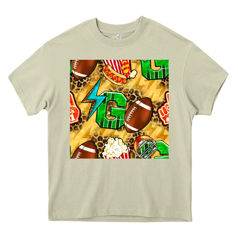 American Football Go With Thunder And Leopard  Seamless Pattern Heavy Core Tee by BundleAndBundleShop | Teevron