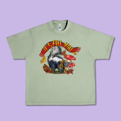 It's Fall Y'all Skunk Urban Heavy Tee Designed By Lillyallendesigns