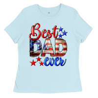 Baby Blue Best Dad Ever Ladies Tee - LillyAllenDesigns