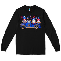 Black american flag gnomes truck Long Sleeve Tee - Artiststas
