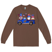 Chestnut american flag gnomes truck Long Sleeve Tee - Artiststas