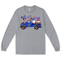 Heather Grey american flag gnomes truck Long Sleeve Tee - Artiststas
