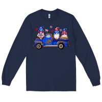 Navy american flag gnomes truck Long Sleeve Tee - Artiststas