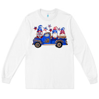 White american flag gnomes truck Long Sleeve Tee - Artiststas