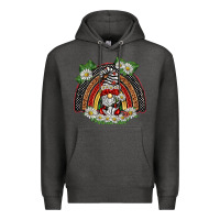 Charcoal Heather ladybuy gnomies rainbow Premium Hoodie - BarkalooDesign