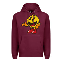 Burgundy pacman Premium Hoodie - DesigneFamous