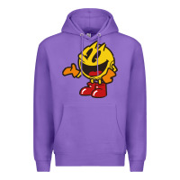 Purple pacman Premium Hoodie - DesigneFamous