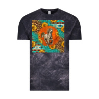 Cloud Black western percheron horse Vintage Tee - LillyAllenDesigns