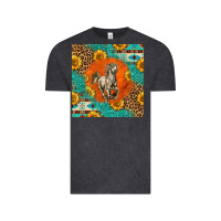 Vintage Black western percheron horse Vintage Tee - LillyAllenDesigns
