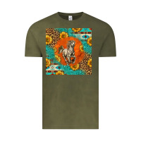 Vintage Olive western percheron horse Vintage Tee - LillyAllenDesigns