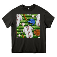 Asphalt baseball uniform and field seamless pattern Heavy Core Tee - BundleAndBundleShop