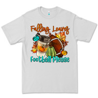 Dove Grey Falling Leaves Football Please Premium Tee - LillyAllenDesigns
