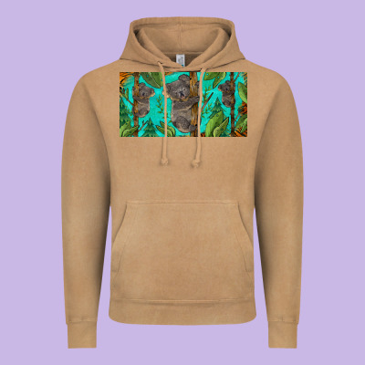Koala License Plate Vintage Hoodie Designed By Barkaloodesign