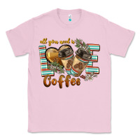 Bubblegum Pink all you need is love coffee Classic Tee - BarkalooDesign