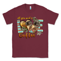 Burgundy all you need is love coffee Classic Tee - BarkalooDesign