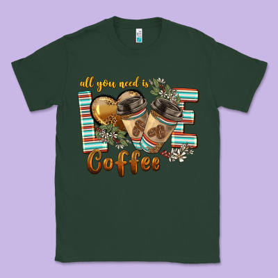 All You Need Is Love Coffee Classic Tee Designed By Barkaloodesign