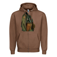 Chestnut english pointer airforce Zipper Hoodie - RanaPortraitStore