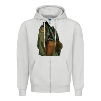 Dove Grey english pointer airforce Zipper Hoodie - RanaPortraitStore