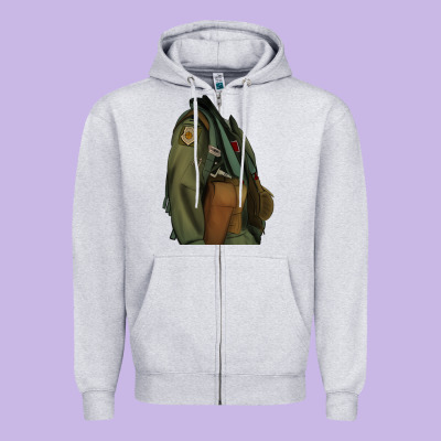 English Pointer Airforce Zipper Hoodie Designed By Ranaportraitstore
