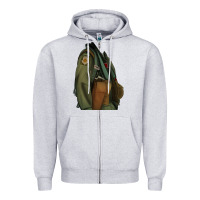 Heather Grey english pointer airforce Zipper Hoodie - RanaPortraitStore