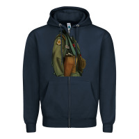 Navy english pointer airforce Zipper Hoodie - RanaPortraitStore