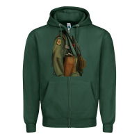 Sports Green english pointer airforce Zipper Hoodie - RanaPortraitStore