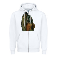 White english pointer airforce Zipper Hoodie - RanaPortraitStore