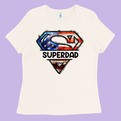 American Superdad Ladies Tee Designed By Lillyallendesigns