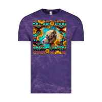 Cloud Purple Haflinger Horse Aztec Vintage Tee - LillyAllenDesigns