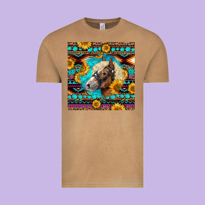 Haflinger Horse Aztec Vintage Tee Designed By Lillyallendesigns