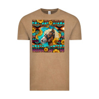 Vintage Coffee Haflinger Horse Aztec Vintage Tee - LillyAllenDesigns