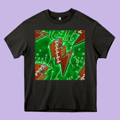 American Football Thunder Heavy Core Tee Designed By Bundleandbundleshop