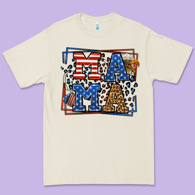 Army Veteran Mama Leopard Frame 4th Of July Premium Tee Designed By Lillyallendesigns