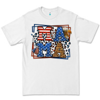 White Army Veteran mama leopard frame 4th of July Premium Tee - LillyAllenDesigns