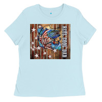 Baby Blue Western Reel Cool Dad American Ladies Tee - LillyAllenDesigns