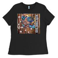 Black Western Reel Cool Dad American Ladies Tee - LillyAllenDesigns