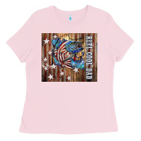 Bubblegum Pink Western Reel Cool Dad American Ladies Tee - LillyAllenDesigns
