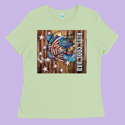 Western Reel Cool Dad American Ladies Tee Designed By Lillyallendesigns