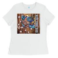 White Western Reel Cool Dad American Ladies Tee - LillyAllenDesigns