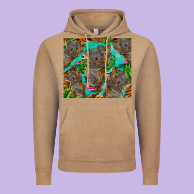 Koala Tumbler Vintage Hoodie Designed By Barkaloodesign