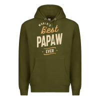 Army Green Mens Best Papaw Ever Funny Dad / Grandpa Premium Hoodie - DesigneFamous