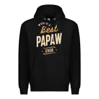 Black Mens Best Papaw Ever Funny Dad / Grandpa Premium Hoodie - DesigneFamous
