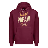 Burgundy Mens Best Papaw Ever Funny Dad / Grandpa Premium Hoodie - DesigneFamous