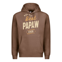 Chestnut Mens Best Papaw Ever Funny Dad / Grandpa Premium Hoodie - DesigneFamous