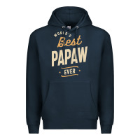 Navy Mens Best Papaw Ever Funny Dad / Grandpa Premium Hoodie - DesigneFamous