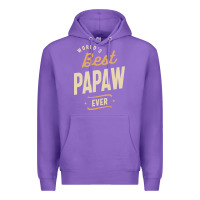 Purple Mens Best Papaw Ever Funny Dad / Grandpa Premium Hoodie - DesigneFamous