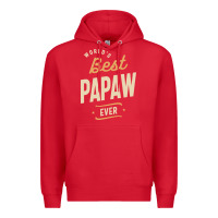 Red Mens Best Papaw Ever Funny Dad / Grandpa Premium Hoodie - DesigneFamous