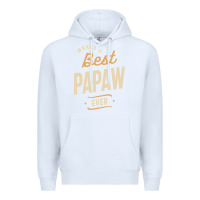 White Mens Best Papaw Ever Funny Dad / Grandpa Premium Hoodie - DesigneFamous
