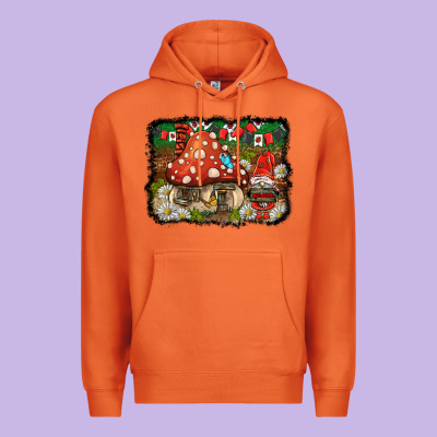 Welcome Ladybug Gnome Background Premium Hoodie Designed By Barkaloodesign
